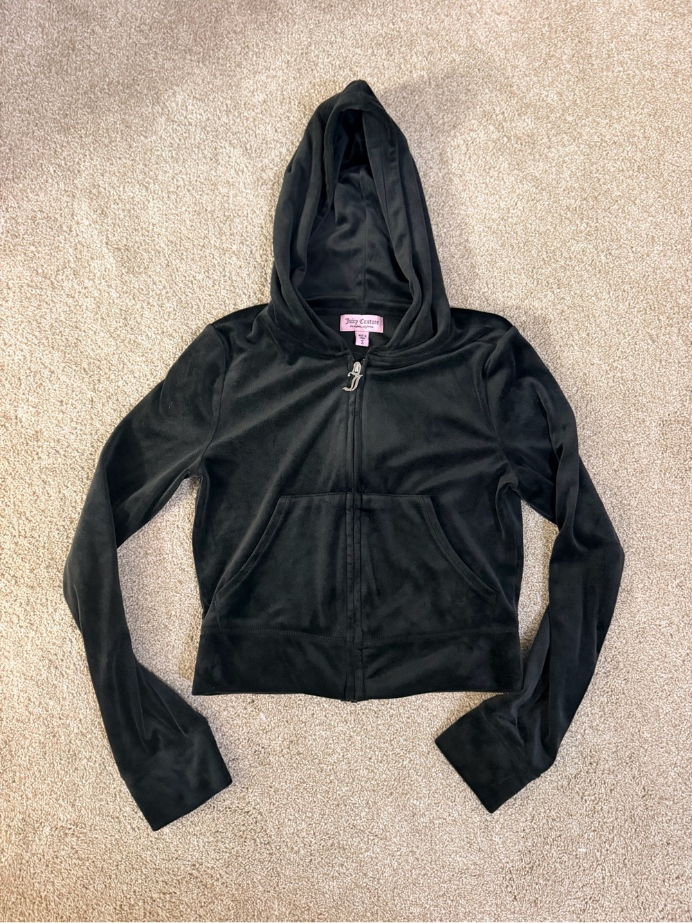 Juicy Couture Black Velour Hoodie and Pant Tracksuit